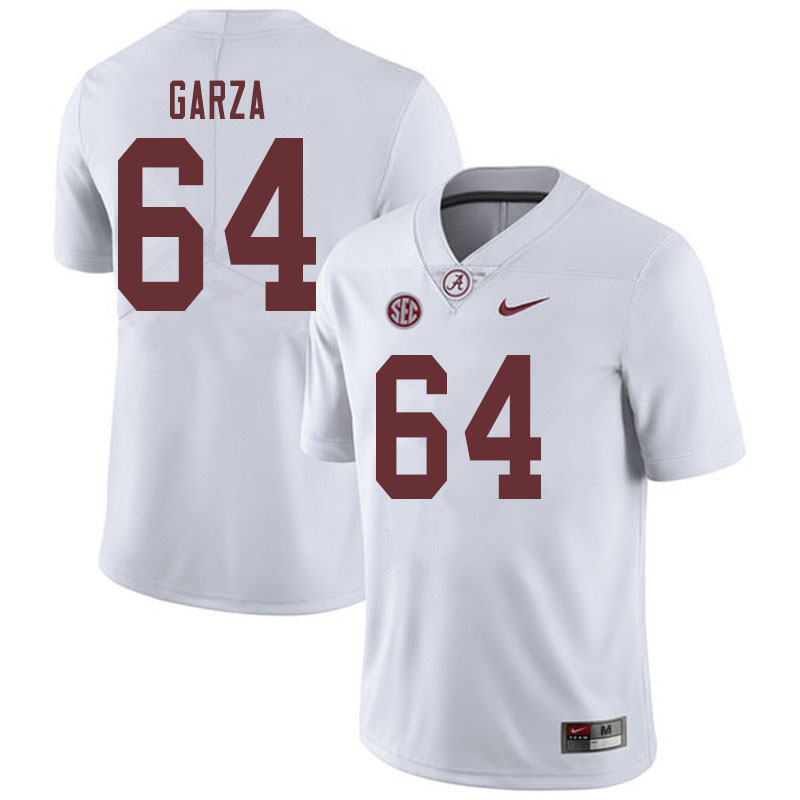 Men #64 Rowdy Garza Alabama Crimson Tide College Football Jerseys Sale-White